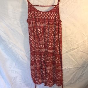 Patterned Red Romper